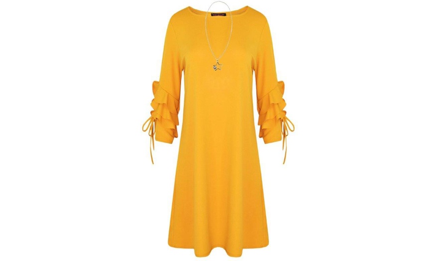 Image 15: Kurt Muller Ruffle-Sleeved Dress