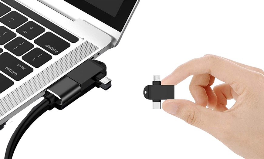 Image 2: One or Two Portable USB Type-C and Micro to USB 3.0 Converters