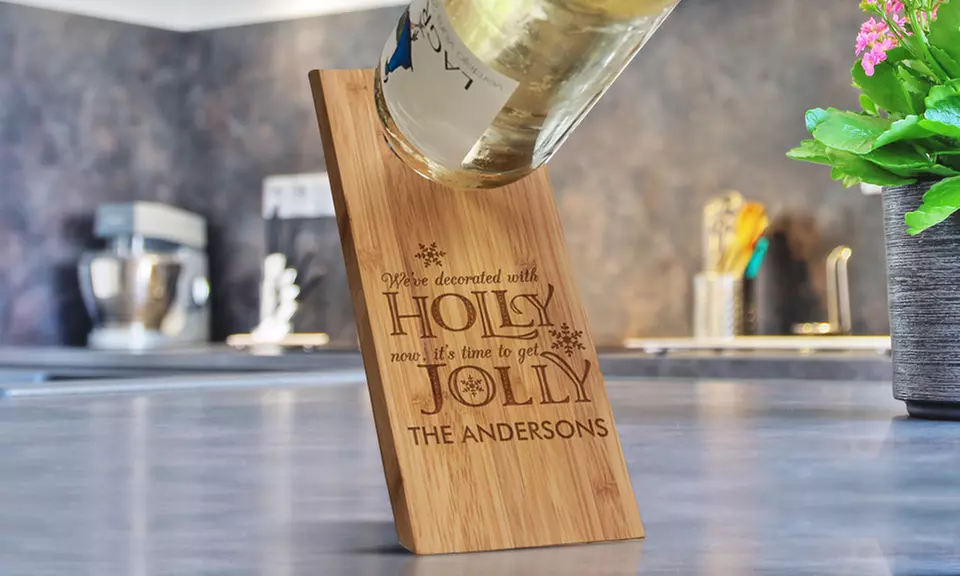 Personalized Wine Bottle Balancer with Name and Initial