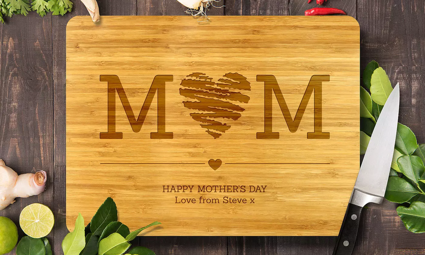 Medium or Large Custom Bamboo Cutting Board for Mom or Grandma from Fabness (Up to 81% Off) - Primary Image