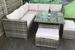 Geneva Eight-Seat Rattan-Effect Garden Furniture Sofa Set - Image 5