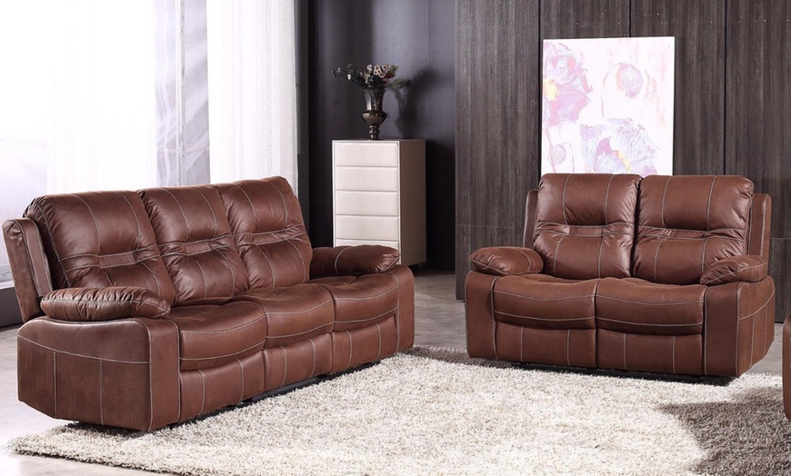 Image 1: Three- and Two-Seater Sofa Set