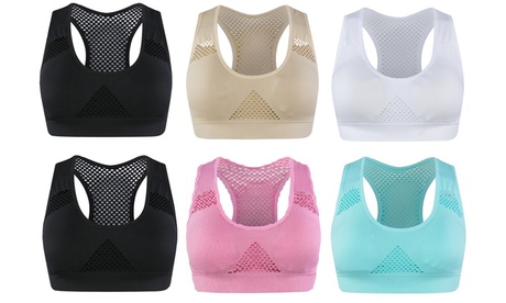 Set di 3 reggiseni sportivi, disponibili in vari colori e taglie