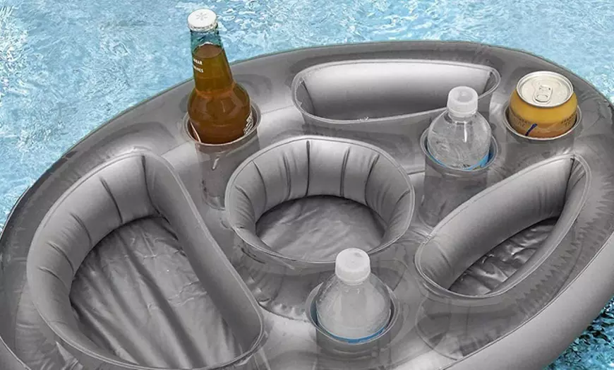 Image 6: Inflatable Floating Drink Holder Pool Cup Holders