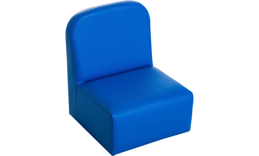 Image 6: HomCom Kids' Mini Sofa Two-in-One Table Chair Set