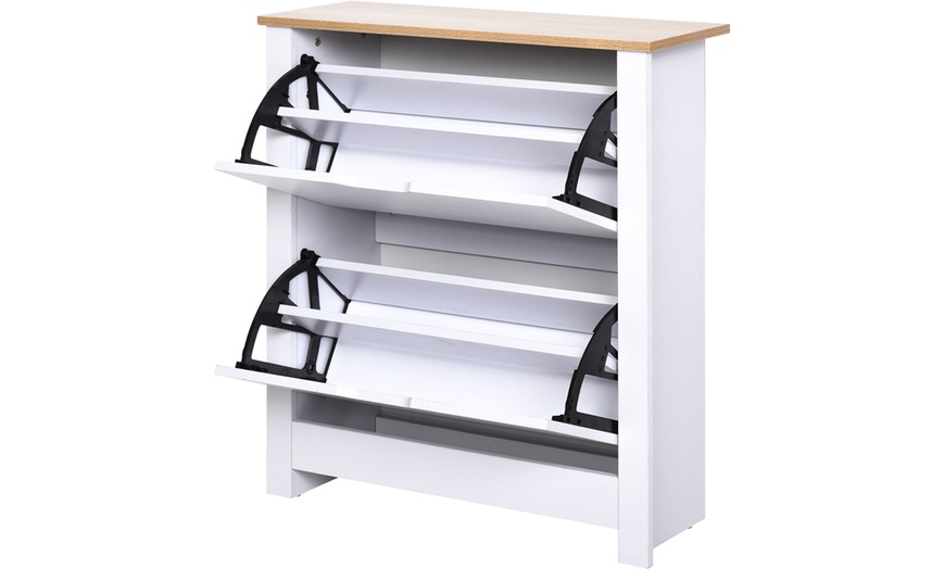 Image 12: HomCom Shoe Storage Rack