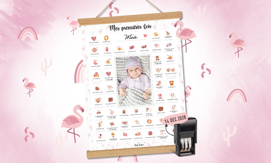 Image 5: Affiche "Mes premières fois" avec tampon dateur avec Keep Love