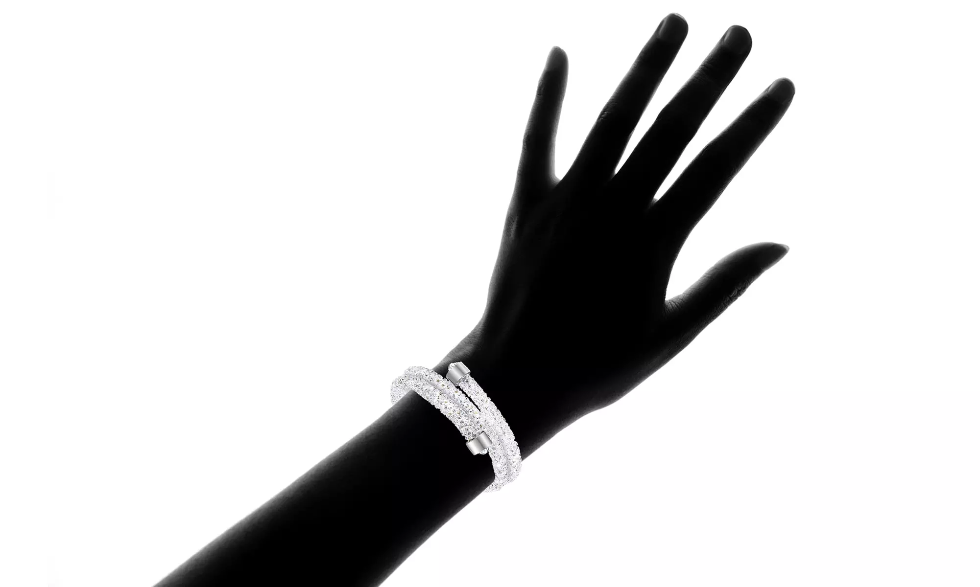 Crystal Dust Double Wrap Bracelet Made with Swarovski Elements - Second Medium