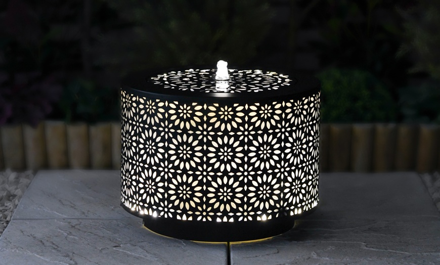 Image 2: Metal Marrakech or Mosaic Lantern Effect Water Feature