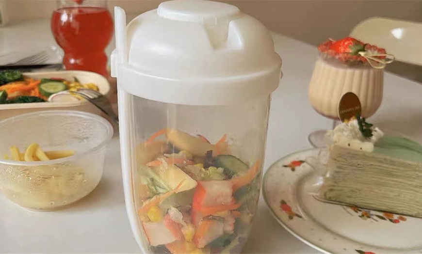 Image 3: Meal Prep Salad Shaker Container