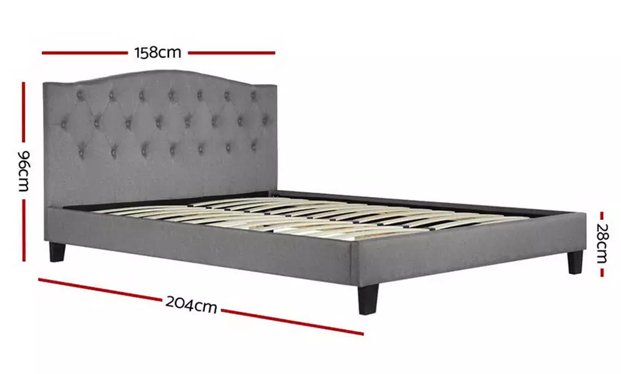 Image 23: Contemporary Plush Bed Frame