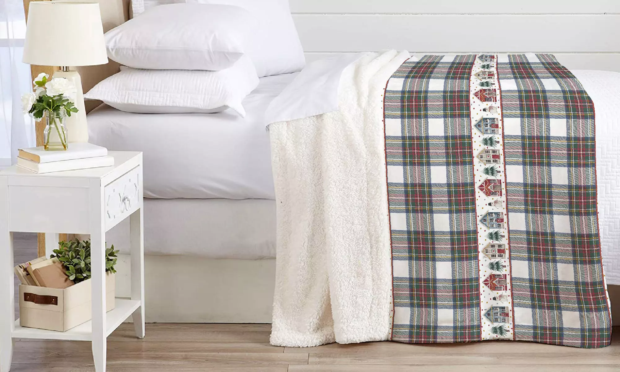 Warme Sherpa-Decke „Vermont“