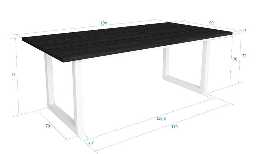 Image 75: Table à manger Skraut Home de 167 x 90 cm