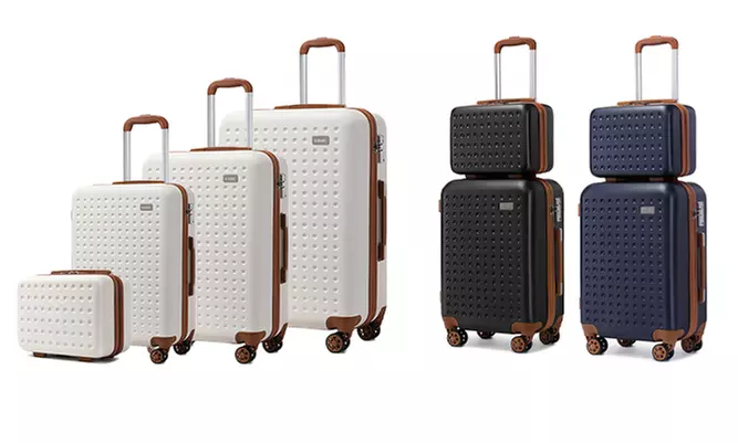 Reisekoffer bzw. Reisekoffer-Set mit Reisetasche und Kulturbeutel in Beige, Schwarz oder Navy - Primary Image