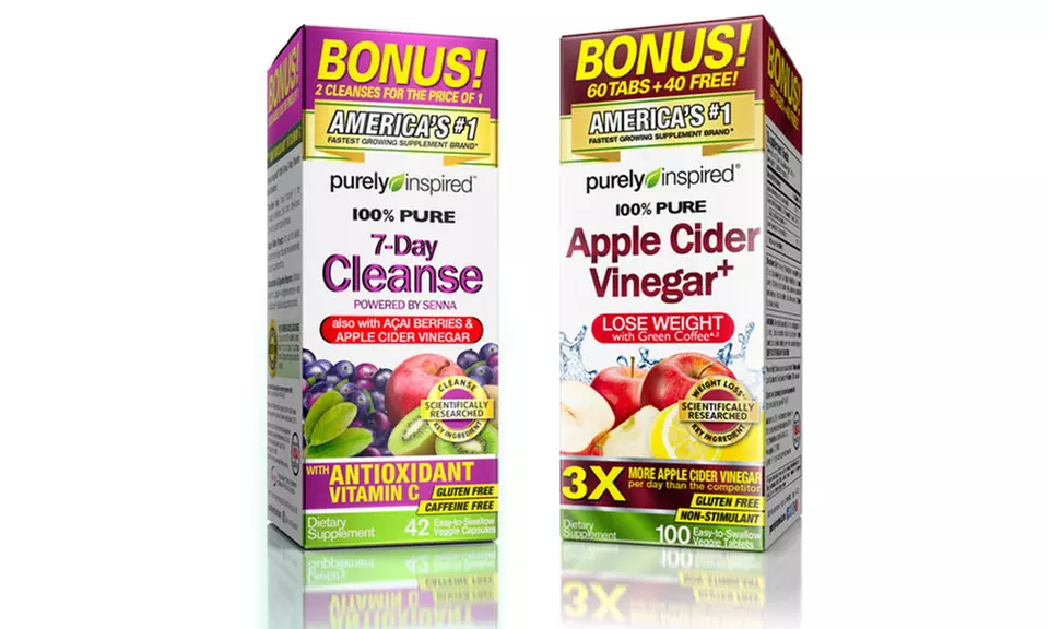 Purely Inspired Apple Cider Vinegar and 7-Day Cleanse Weight Loss Supplements - Primary Image