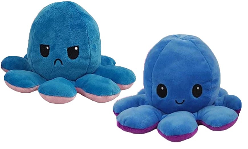 Image 27: Reversible Plush Octopus Toy