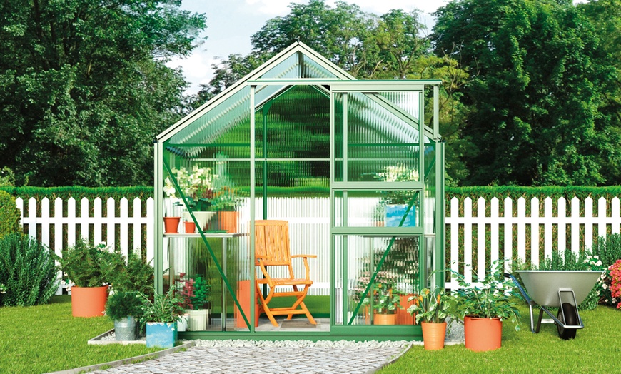 Image 3: Garden Grow Aluminium Frame Greenhouse in a Choice of Size and Colour