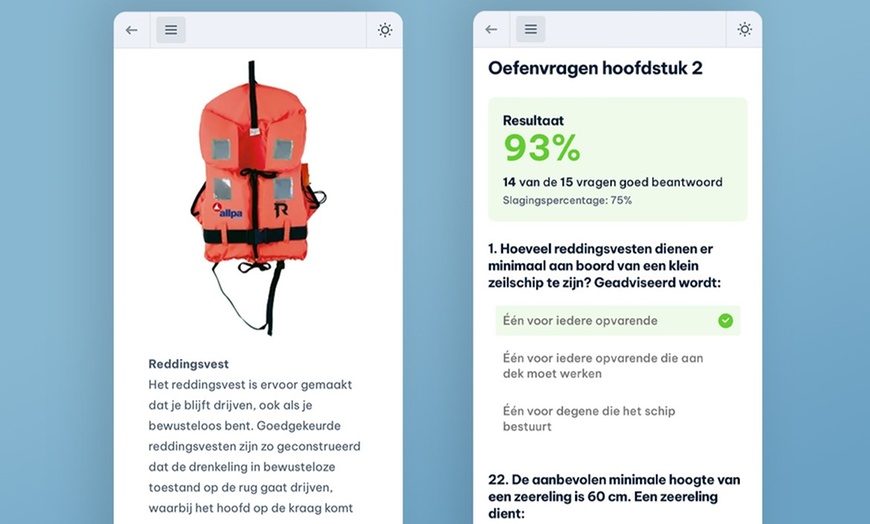 Image 2: Ahoy: Online cursus Klein Vaarbewijs 1 naar keuze met Examentraining