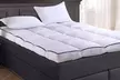 Surmatelas Plumes Prestige, garni en plumes naturelles de canard, sangles élastiques de maintien, de Sampur - Second Medium