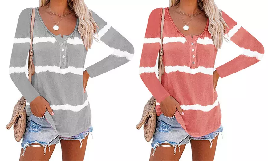 Image 7: Cotton Blend Button-Up Top
