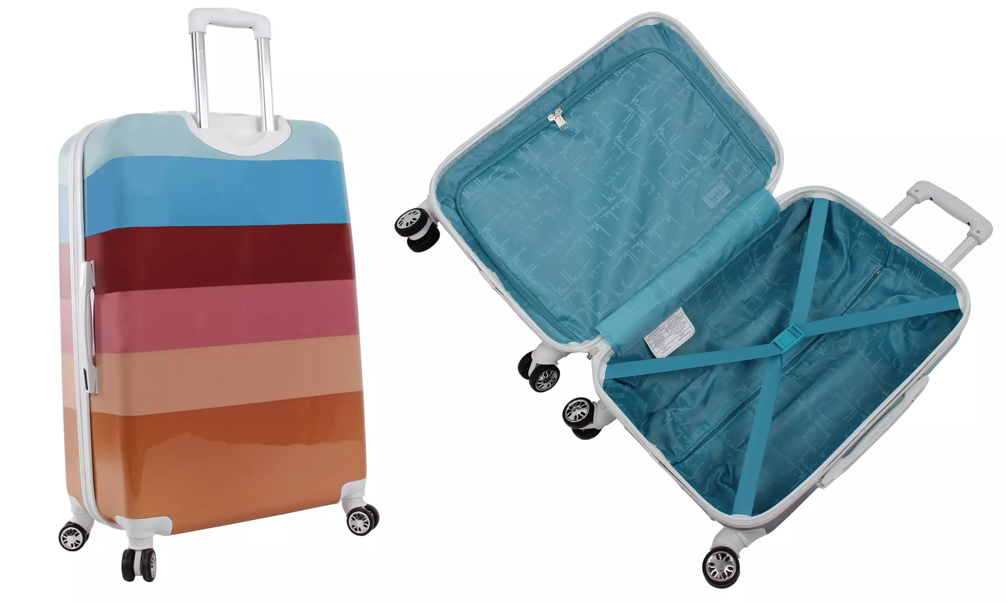 Nicole Miller Rainbow Hard Spinner Luggage Set (3-Piece) - Second Medium