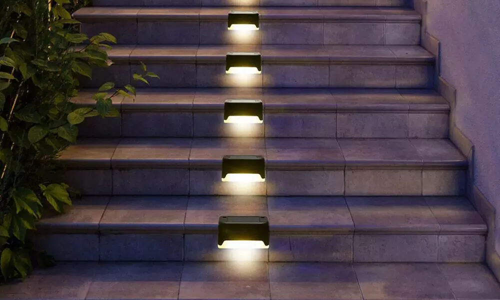 Set van 4 of 8 lampen op zonne-energie voor buiten