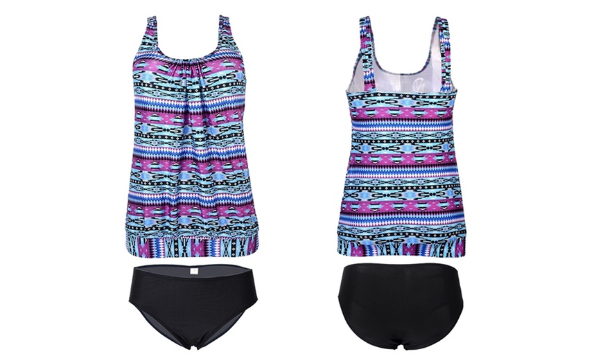 Image 3: Women's Printed Tankini