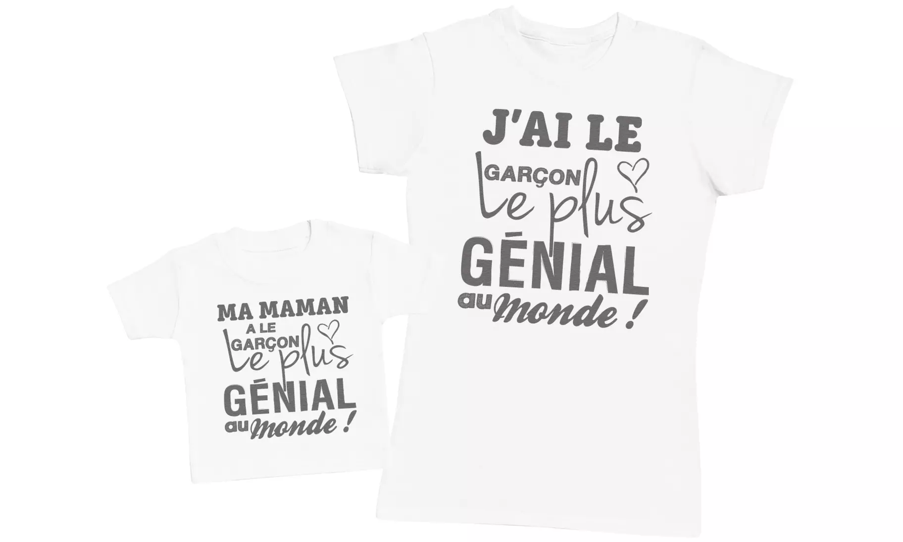 Ensemble t-shirt maman avec t-shirt pour bébé 100% coton - Second Medium