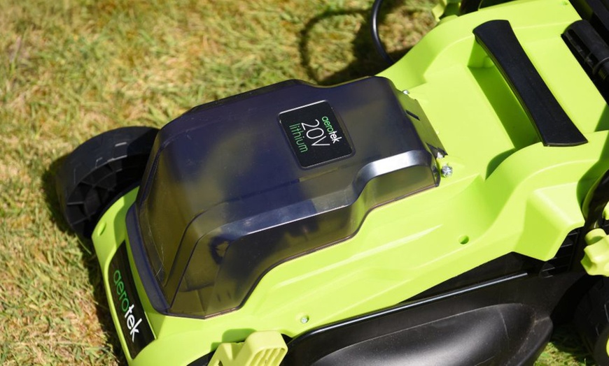 Image 3: AeroTek 20V Cordless Garden Lawn Mower