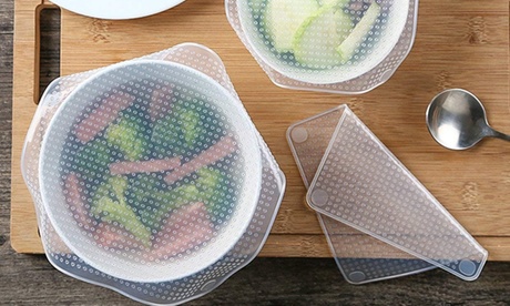 Set di 3 o 6 tappi di silicone riutilizzabili estensibili