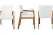 Lot de 2 fauteuils de table en frêne naturel et tissu Doosense, coloris du tissu au choix, livraison offerte - Image 2