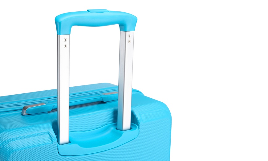 Image 9: One or a Four Piece Collection of Robin's Egg Blue ABS Luggage Set