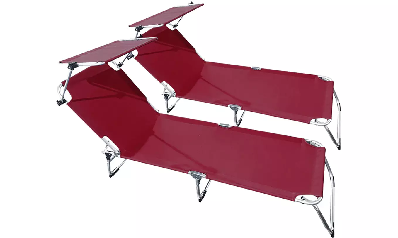 Set 2 lettini da mare pieghevoli Pyramidea