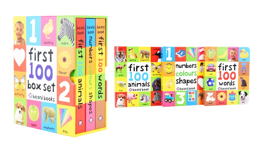 Image 1: First 100 Words Boardbooks Three-Book Set
