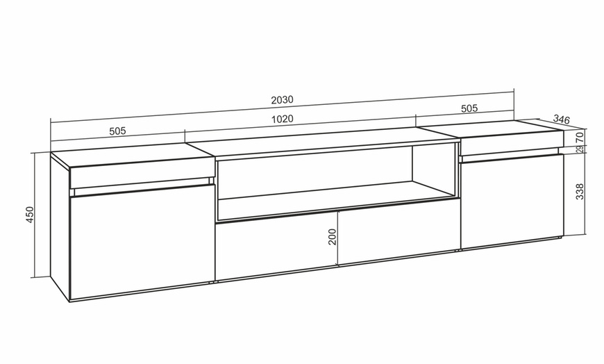 Image 2: Mueble TV avec cheminée électrique ou espace de rangement