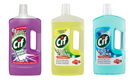 8 o 15 confezioni di Cif pavimenti Easy Clean con Lift-Action, disponibile in 3 fragranze