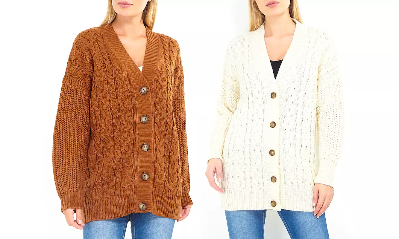 Cardigan boutonné pour femme - Primary Image