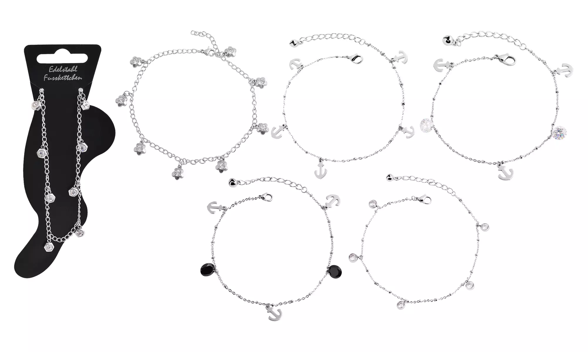 1, 2 ou 3 bracelets de cheville de la marque Akzent - Primary Image