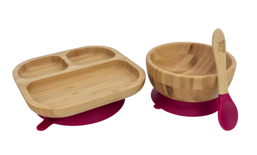 Image 10: Children's Bamboo Feeding Set