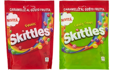 7 o 14 confezioni di caramelle Skittles disponibili in 2 tipologie