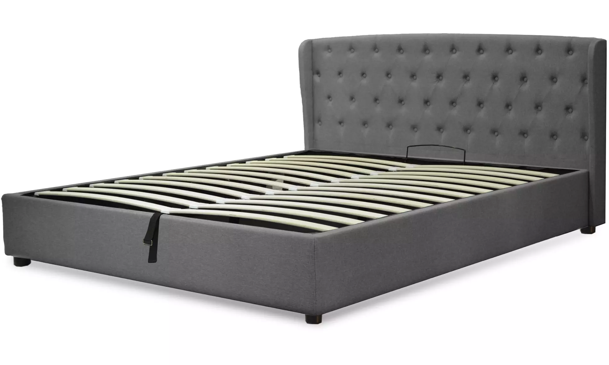 Lit coffre "Sherwood" en tissu, coloris au choix, Sampur