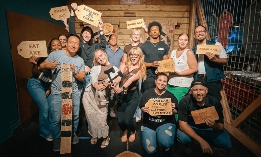 Image 2: Up to 45% Off Axe Throwing + Food & Drinks at Stumpy's Social