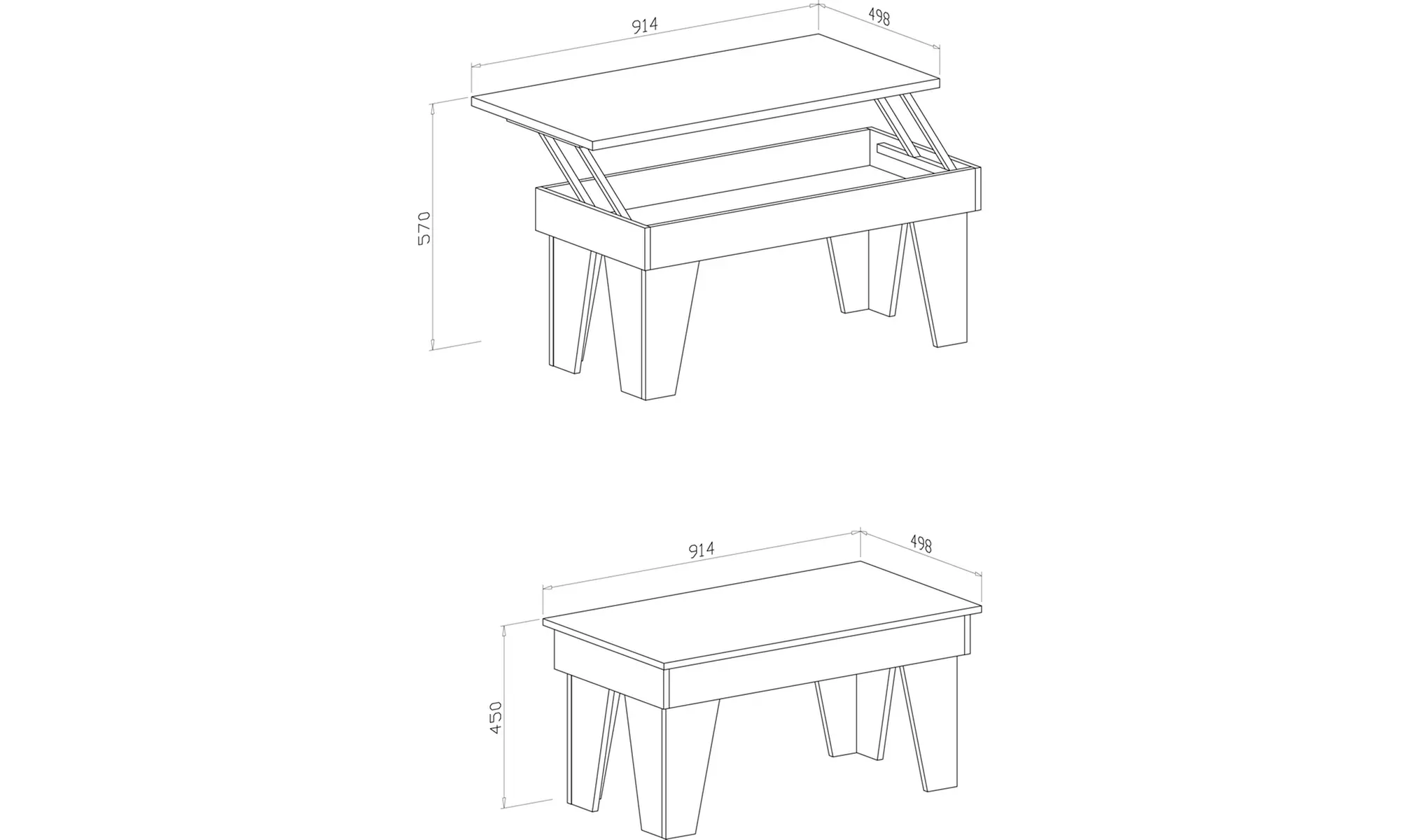 Mesa elevable KL - Second Medium