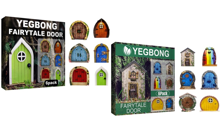 Image 10: 6- or 12- Pack of Miniature Fairy Garden Doors