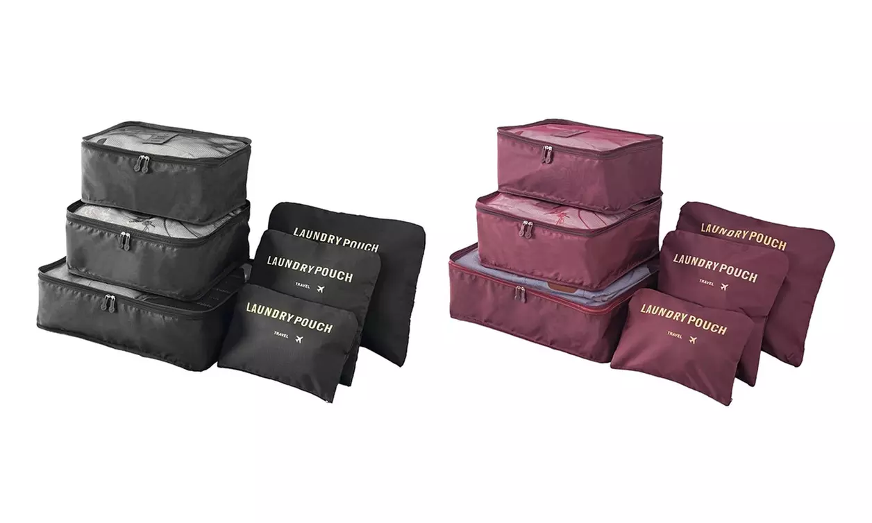 1x oder 2x 6-teiliges Koffer-Organizer-Set