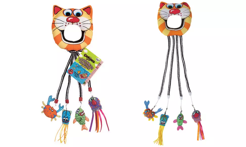 Fat Cat Catfisher Doorknob Hanger - Primary Image