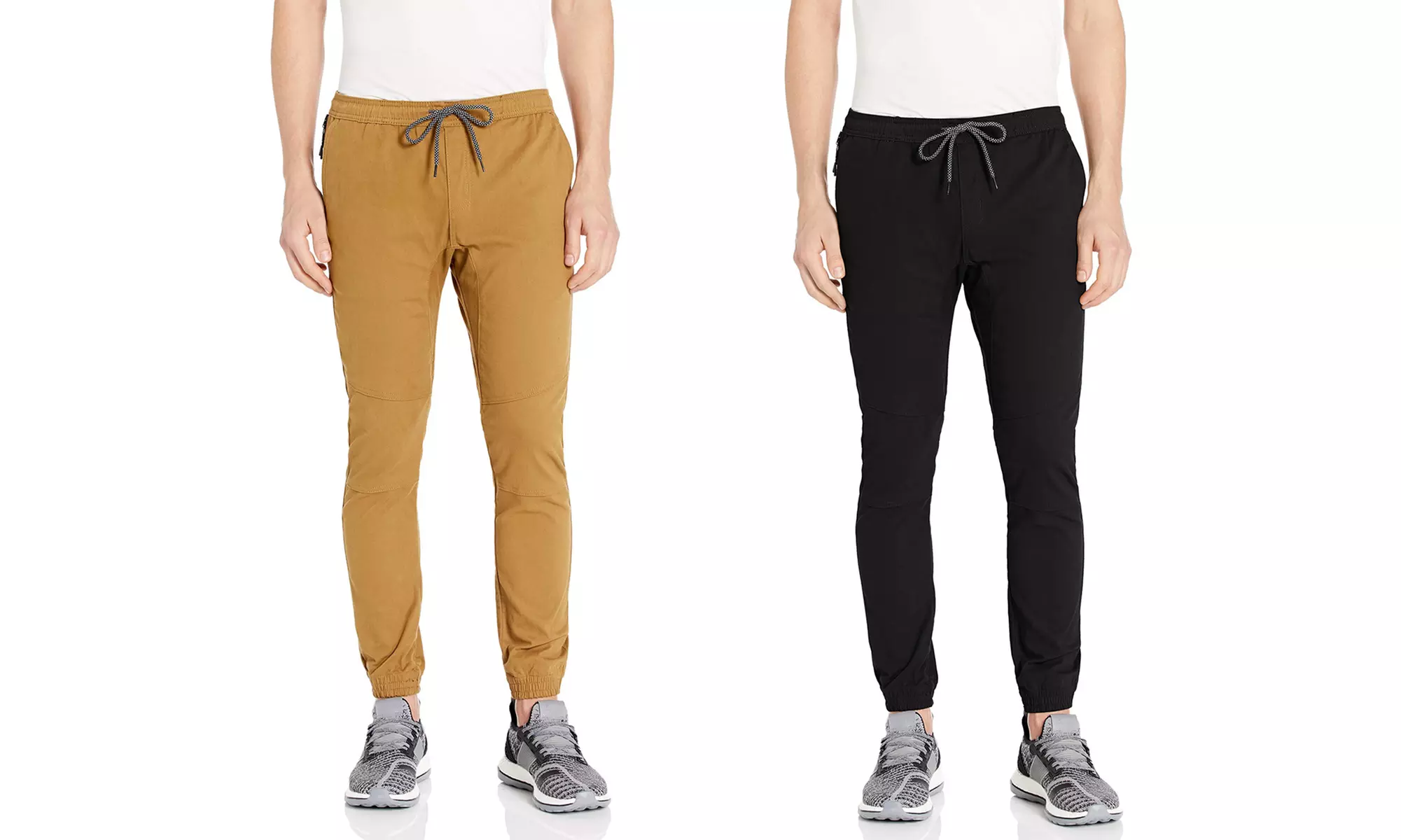 Brooklyn Athletics Men's Zipper Pocket Slim Stretch Twill Jogger Pants (S-2XL) - Primary Image