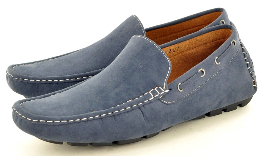 Image 10: Men's Faux Suede Casual Loafers