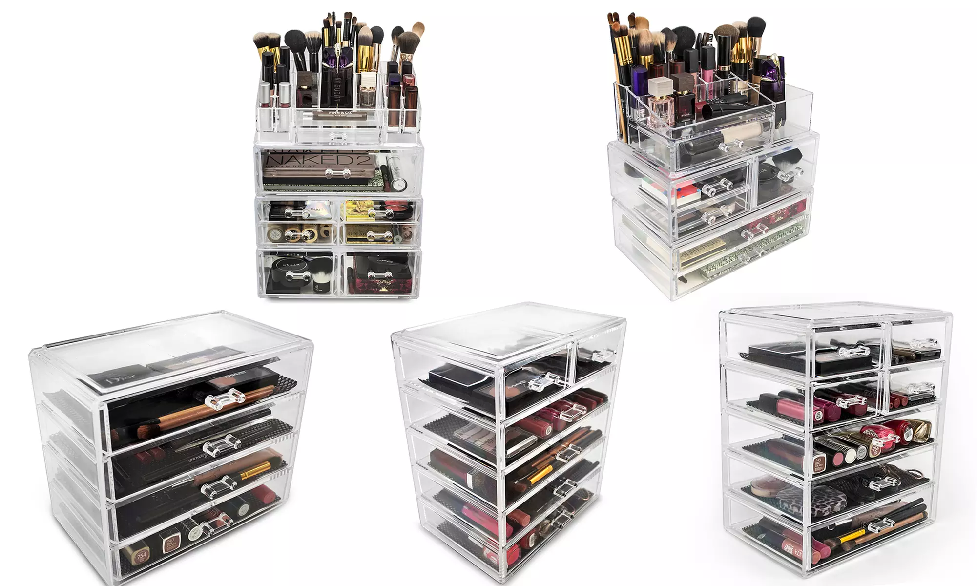 Sorbus Makeup-Storage Organizer Display-Case Set - Primary Image