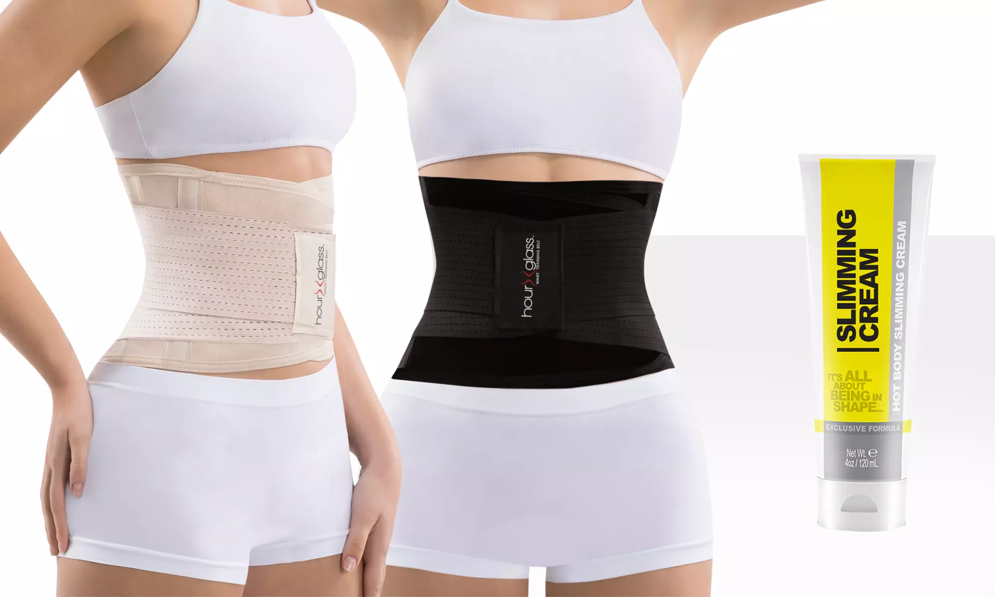 Women's Waist Trainer Shaper Belt and Hot Slimming Gel (4 Fl.Oz.). Plus Sizes Available. - Primary Image